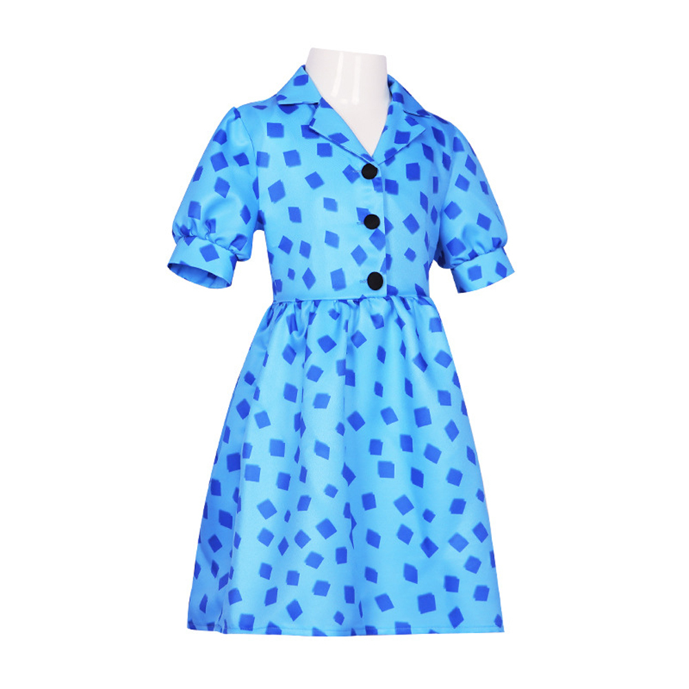 Kids Children Matilda the Musical Blue Cosplay Costume Dress Outfits