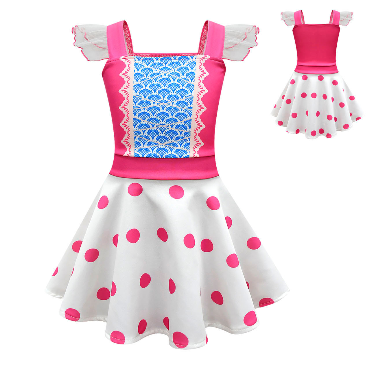 Girls Bo Peep Toy Story Kids Girls Dress Outfits Summer Cosplay Costume