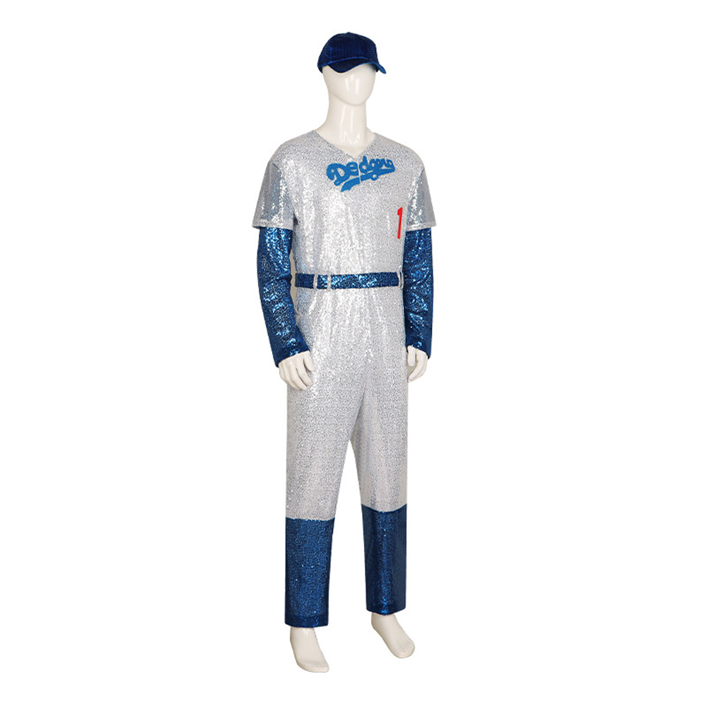 Rocketman Elton John Dodgers Baseball Uniform Halloween Carnival Suit Cosplay Costume