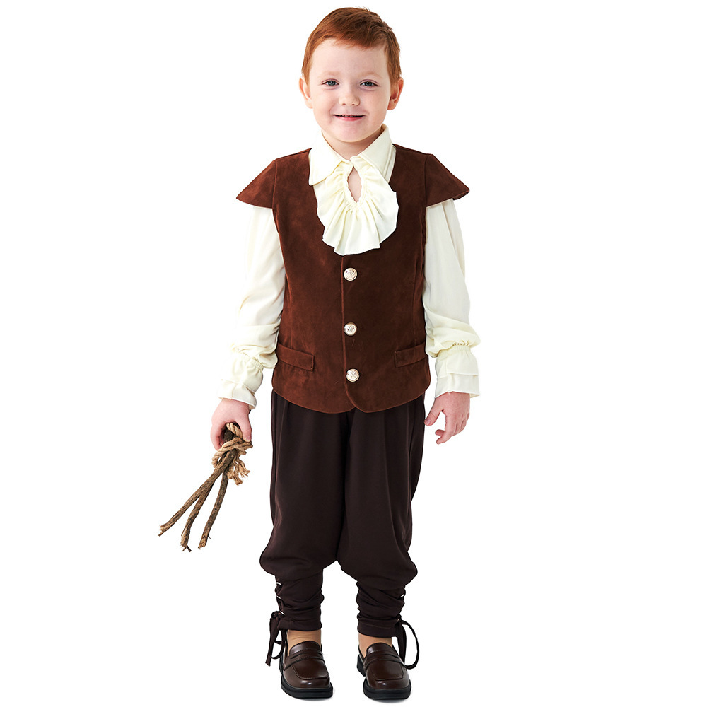 Vampire renaissance victorian pirate knight Children Halloween carnival costume for kids