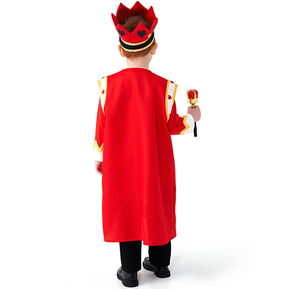 Poker Kingdom Red King Children Halloween carnival costume for kids