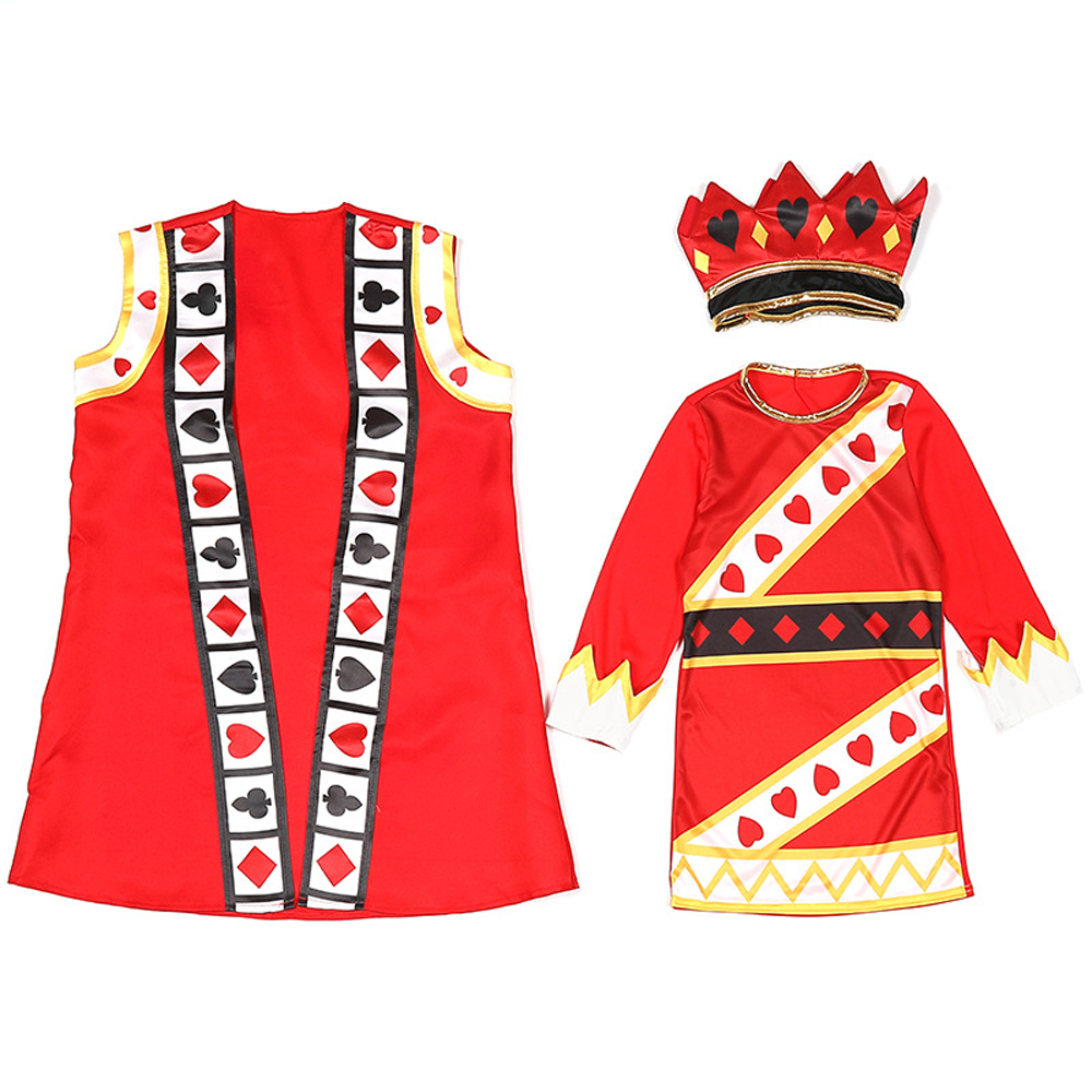 Poker Kingdom Red King Children Halloween carnival costume for kids