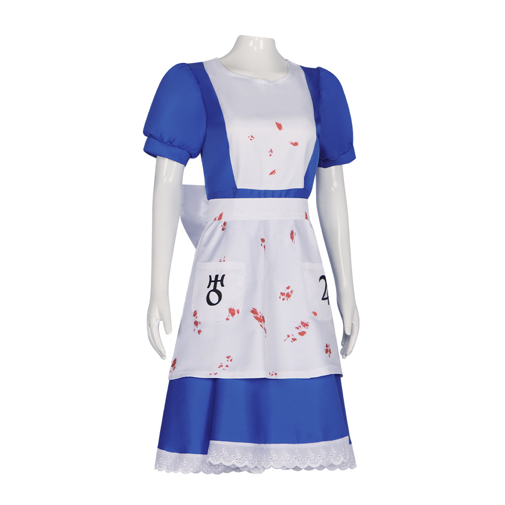 Alice Madness Returns Maid Cosplay Costume Outfits Halloween Carnival Suit