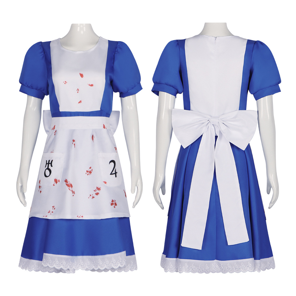 Alice Madness Returns Maid Cosplay Costume Outfits Halloween Carnival Suit