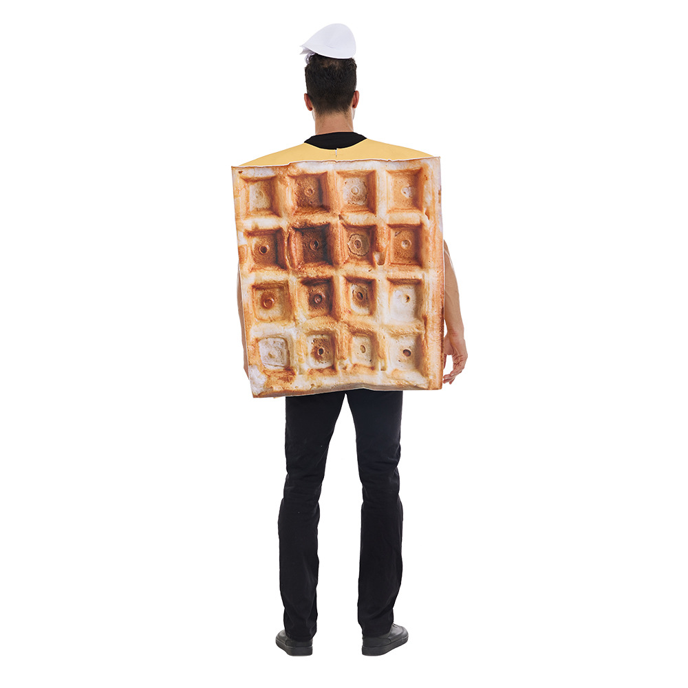 Funny Food Waffle Muffins Halloween Carnival Suit Cosplay Costume For Adults