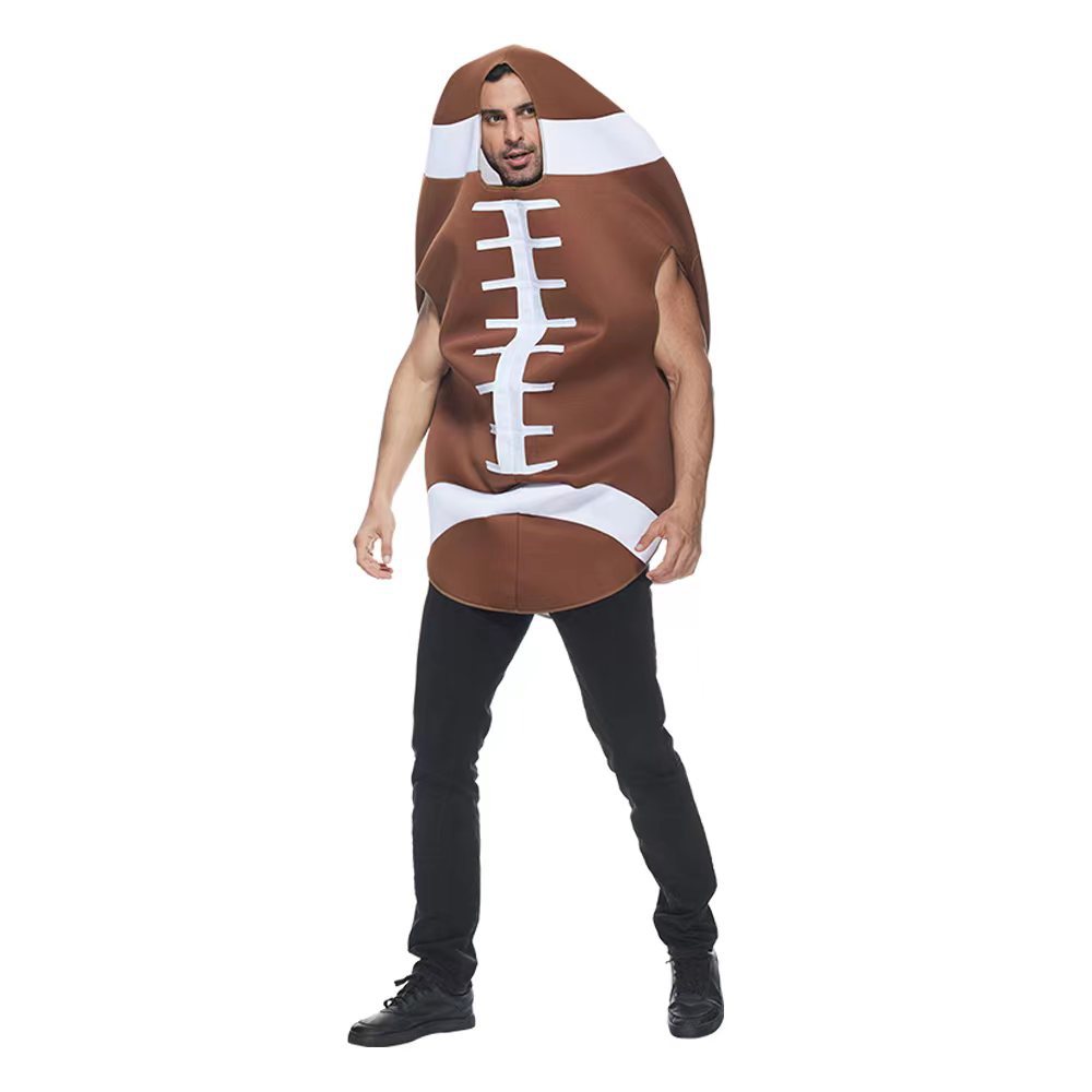 Funny Rugby Sports Equipment Halloween Carnival Suit Cosplay Costume For Adults