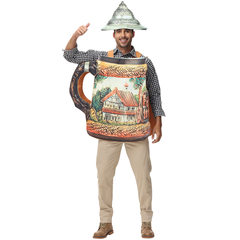 German Traditional Oktoberfest Mugs Funny Halloween Cosplay Costume For Adults