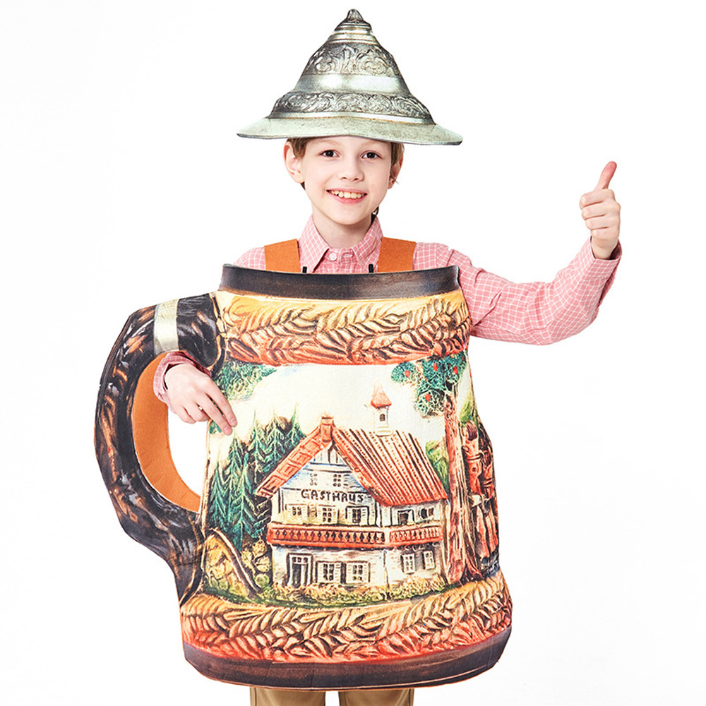 German Traditional Oktoberfest Mugs Funny Halloween Cosplay Costume For Adults