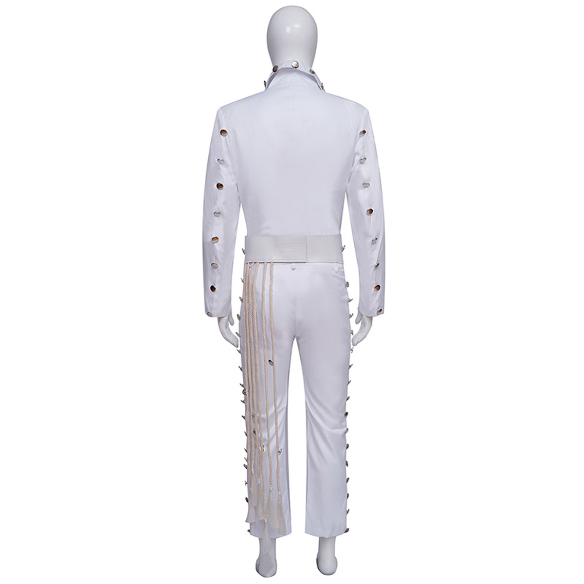 White Elvis Presley Halloween Carnival Suit Cosplay Costume For Adults