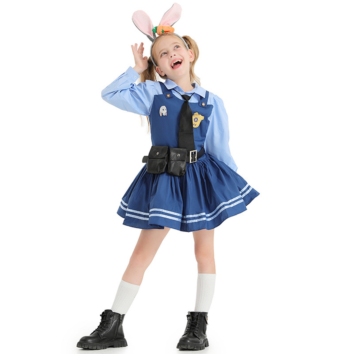 Judy Hopps Zootopia Outfits Halloween Carnival Suit Cosplay Costume For Kids
