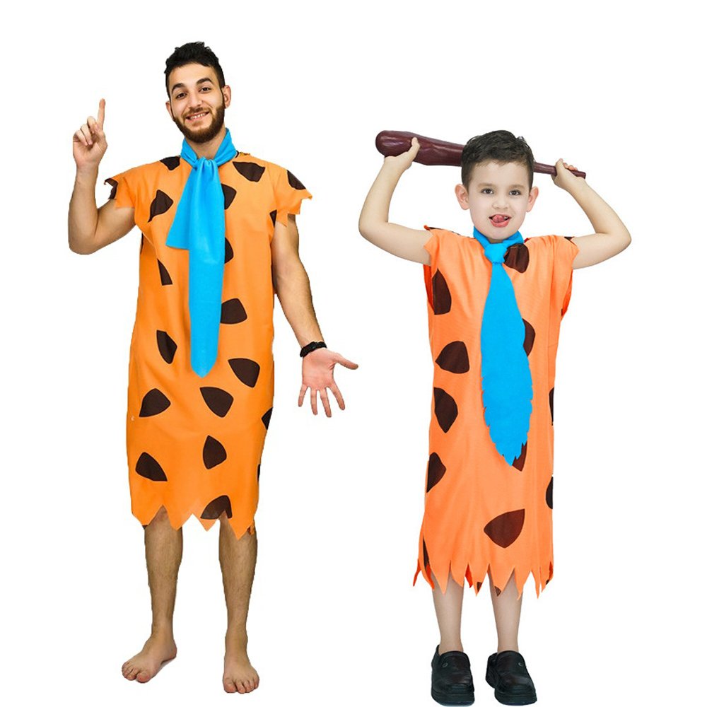 Men Wilma Flintstone Outfits Cosplay Costume Halloween Adults Kids