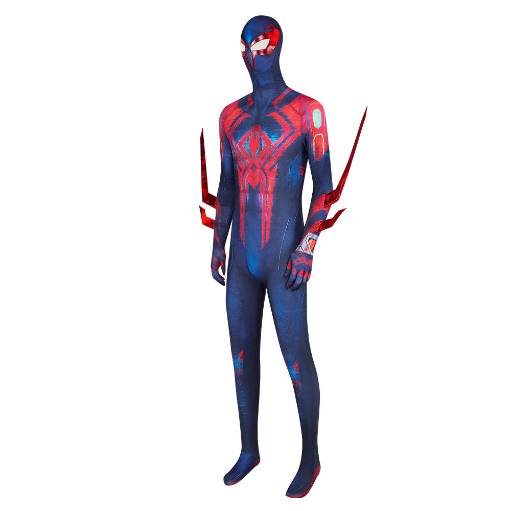 SpiderMan Across the Spider Verse Miguel O'Hara 2099 Zentai Halloween Cosplay Costume Adults