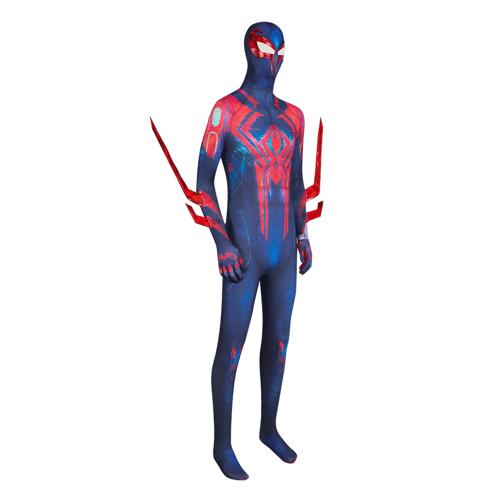 SpiderMan Across the Spider Verse Miguel O'Hara 2099 Zentai Halloween Cosplay Costume Adults