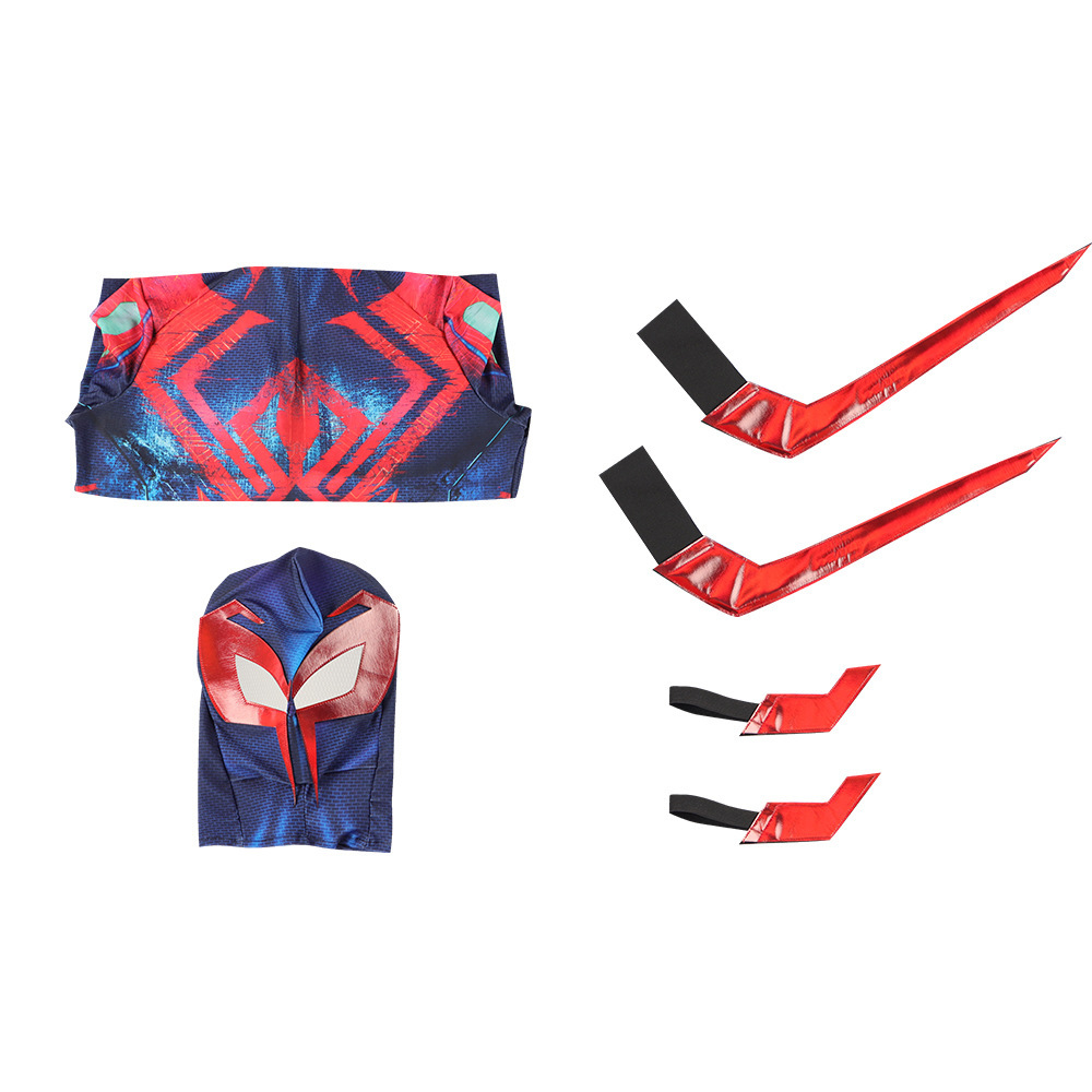 SpiderMan Across the Spider Verse Miguel O'Hara 2099 Zentai Halloween Cosplay Costume Adults