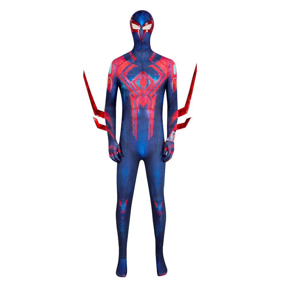 SpiderMan Across the Spider Verse Miguel O'Hara 2099 Zentai Halloween Cosplay Costume Adults