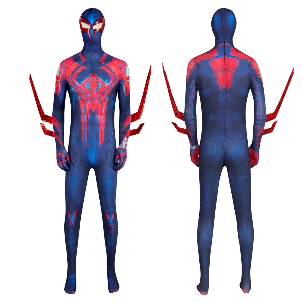 SpiderMan Across the Spider Verse Miguel O'Hara 2099 Zentai Halloween Cosplay Costume Adults