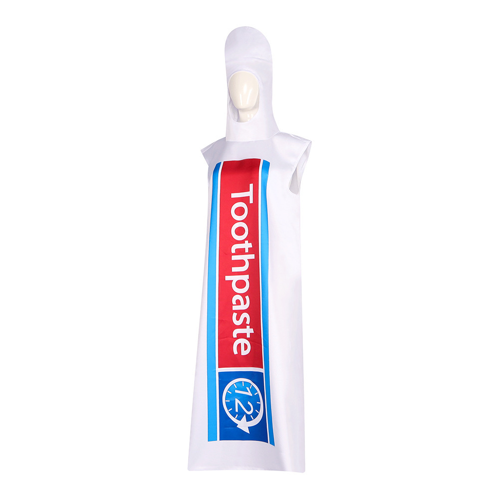 Toothbrush Toothpaste Funny Cosplay Halloween Costume For Adults