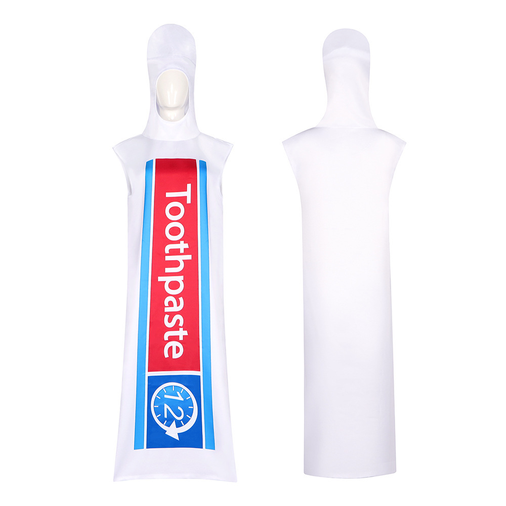 Toothbrush Toothpaste Funny Cosplay Halloween Costume For Adults