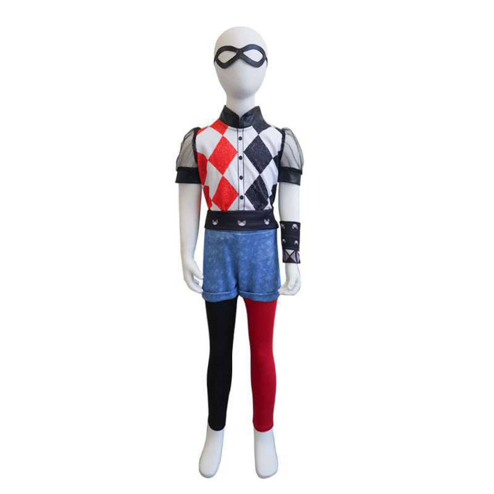 Harley Quinn Cosplay Performance Halloween Costume Outfits Carnival Suit Kids
