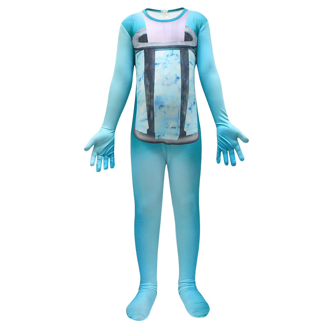Skibidi Toilet Blue Jumpsuit Halloween Carnival Cosplay Costume For Kids