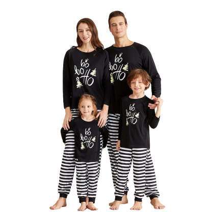 Family Matching Christmas Letter Merry Christmas Print Pajamas Set 2022