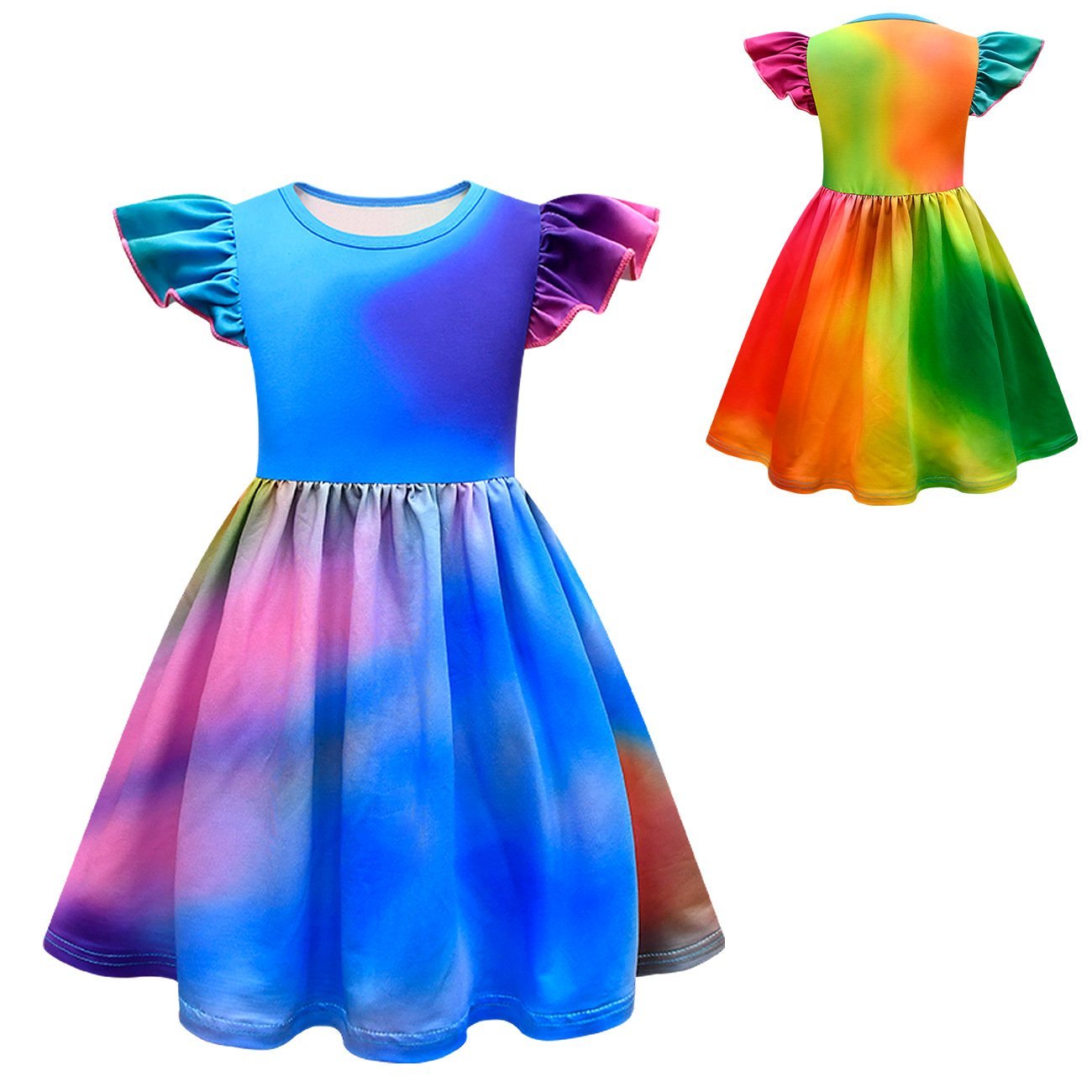 Roblox rainbow friends Costume Cosplay rainbow Monster flying sleeves Dress-Pajamasbuy