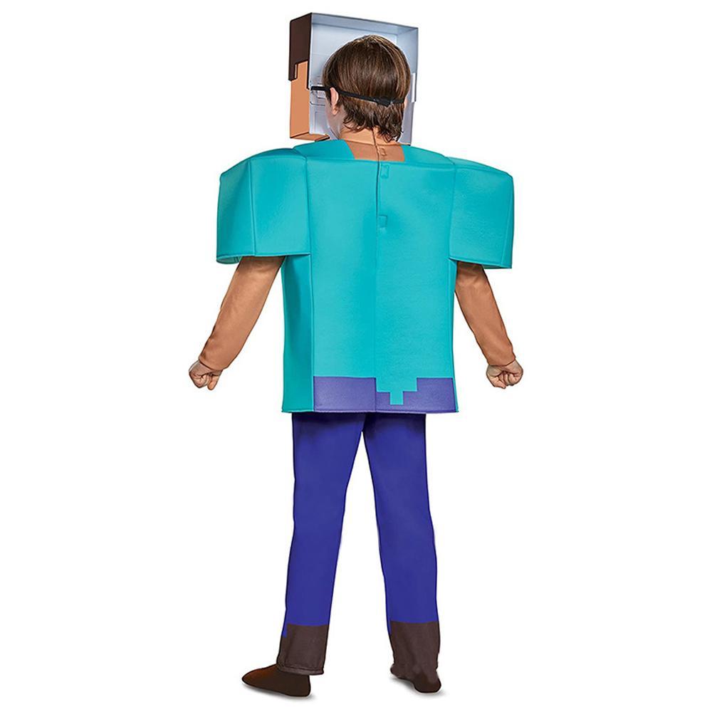 Steve Costume Minecraft Herobrine Notch Alex Cosplay Stage Game Costumes Suits For Kids