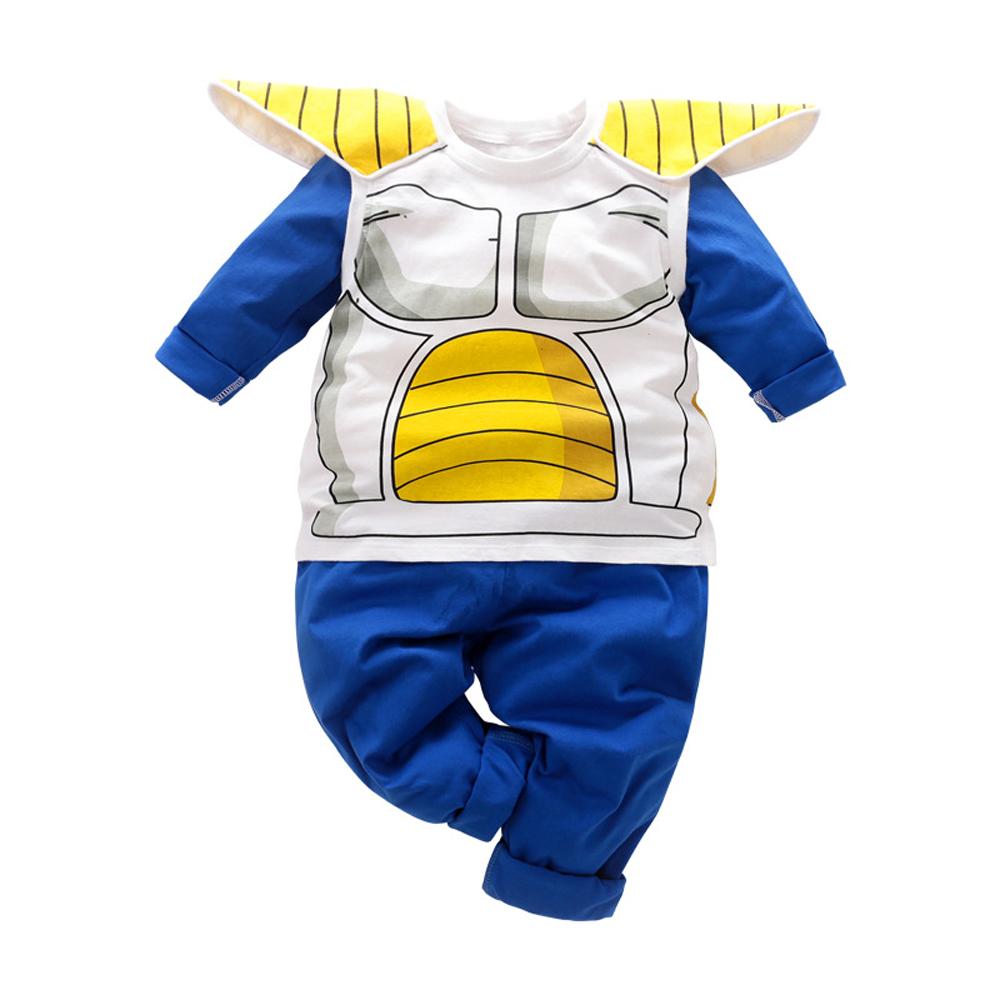 Dragon Ball Saiyan Long Sleeve Outfits Baby Toddler Lovely Cartoon Armor Jumpsuit