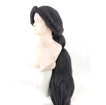 Arabian Nights Aladdin Jasmine Princess Long Black Wigs Halloween Wig