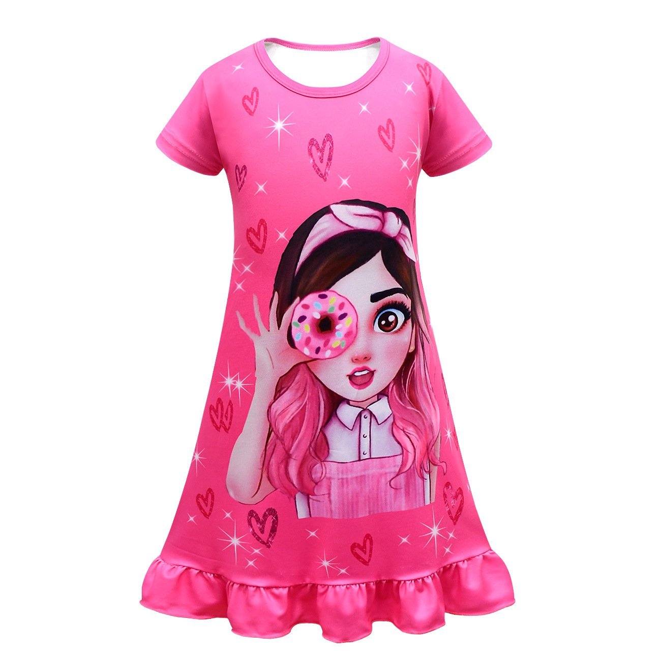 Pink Mis Pastelitos friends Costume Cosplay cartoon print costume Dress For kids