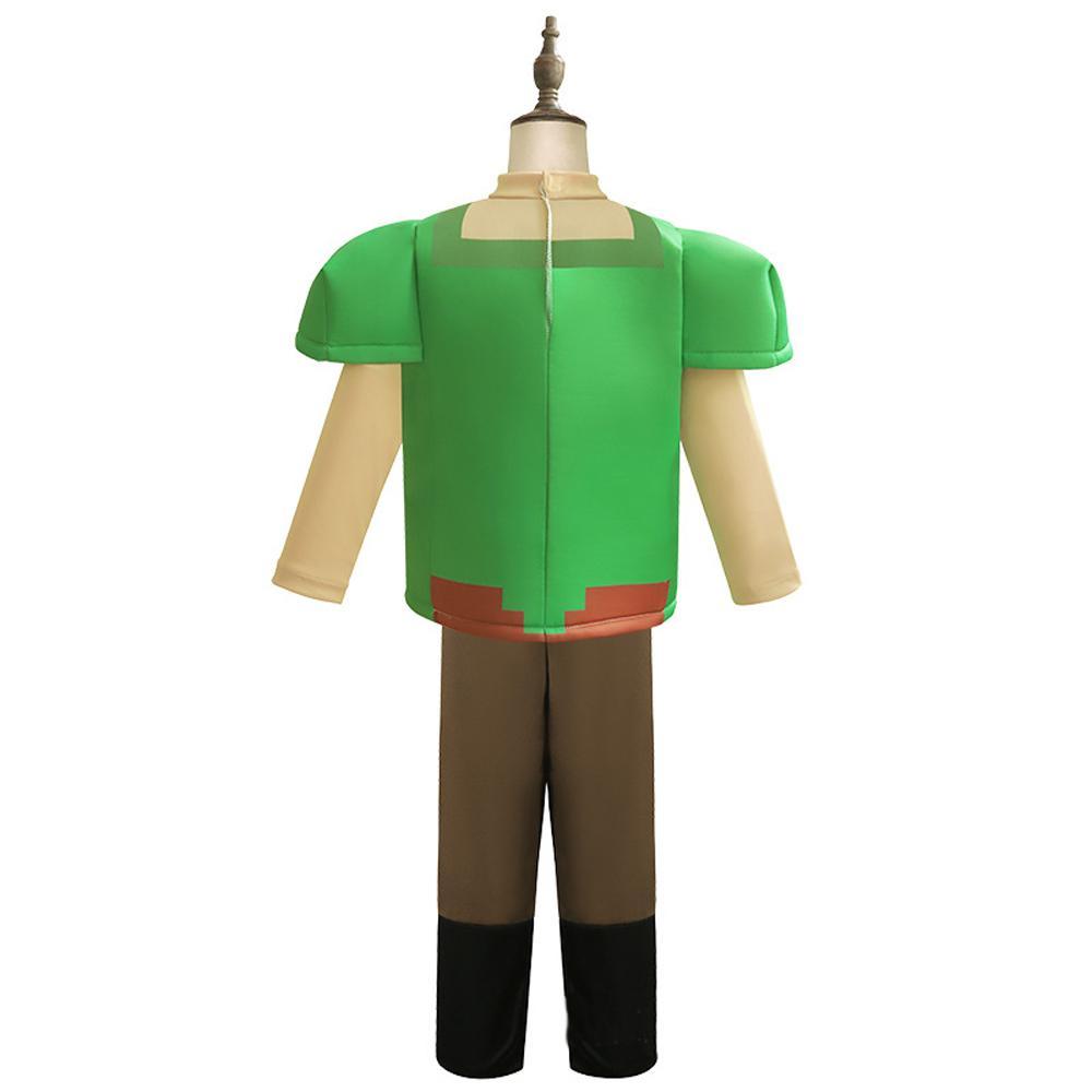 Steve Costume Minecraft Herobrine Notch Alex Cosplay Stage Game Costumes Suits For Kids