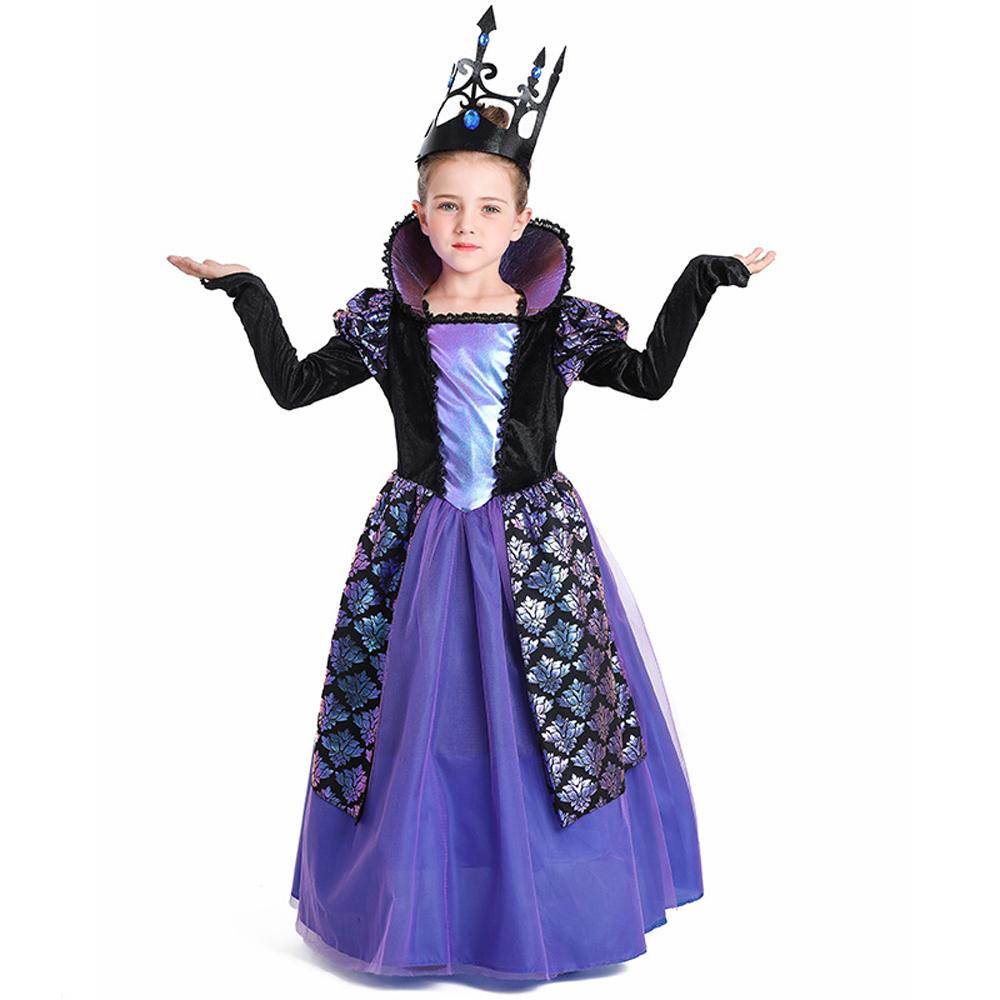Girl's Twilight-Princess Costume Medieval Purple Court Dress Cosplay Costume