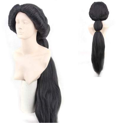 Arabian Nights Aladdin Jasmine Princess Long Black Wigs Halloween Wig