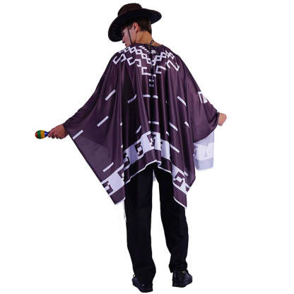 Fancy Dress Mexican Cowboy Poncho for Clint Eastwood Stag Nights
