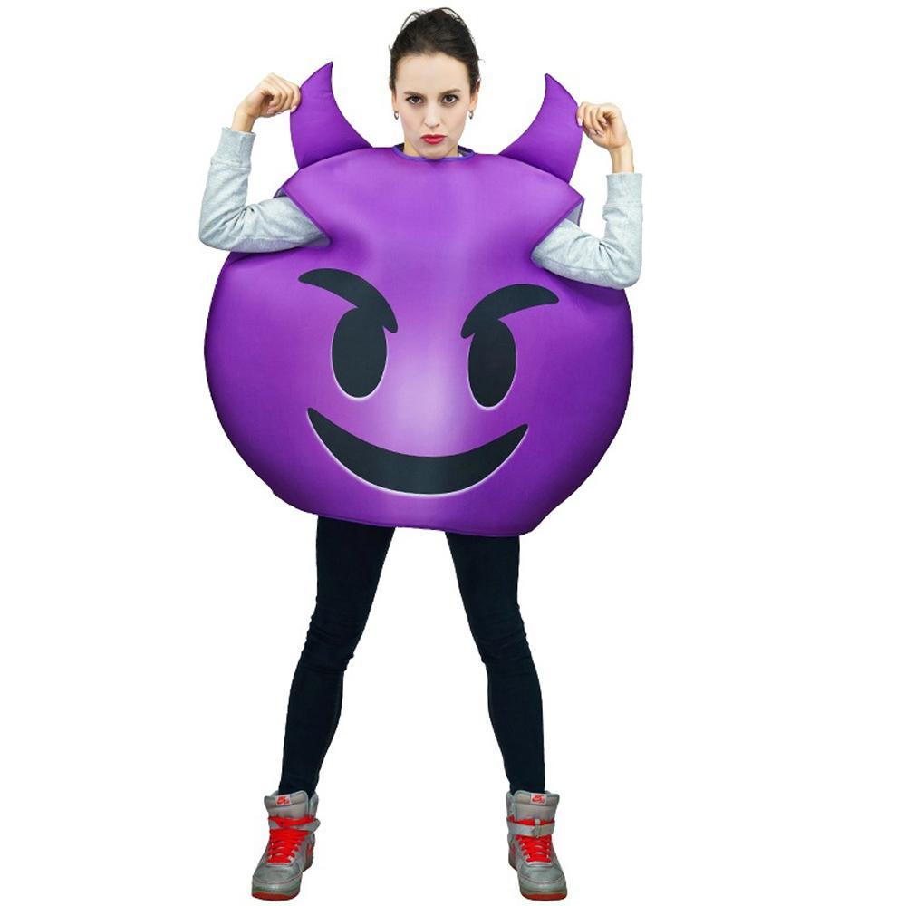 Adult couples funny smiley spoof expression performance jumpsuit costume Cosplay Party