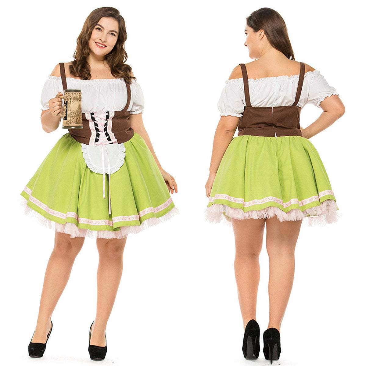 German Oktoberfest Halloween Plus Size Dress Women Cosplay Costume-Pajamasbuy