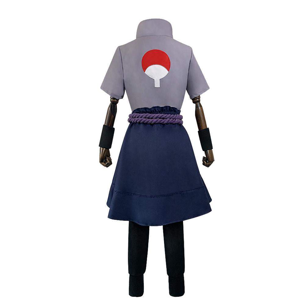 Anime Naruto Shippuden Sasuke Uchiha Cosplay Costume Halloween Outfit Set Dress Up For Men