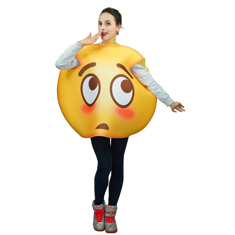 Adult couples funny smiley spoof expression performance jumpsuit costume Cosplay Party