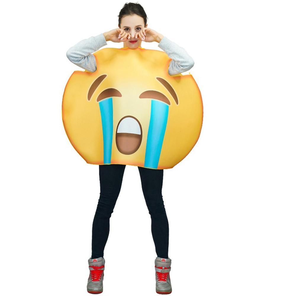 Adult couples funny smiley spoof expression performance jumpsuit costume Cosplay Party