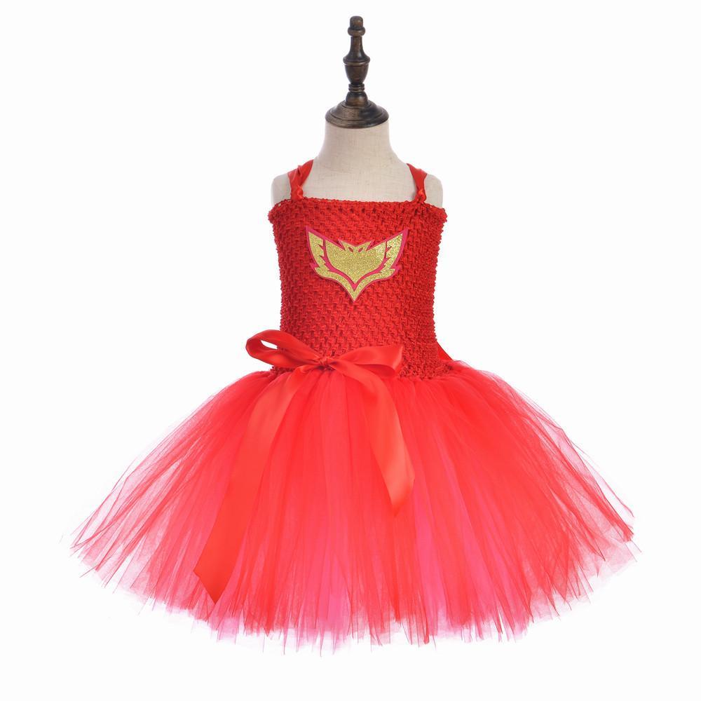 PJ Masks Superhero Cosplay Halloween Costumes Tutu Dress Suits