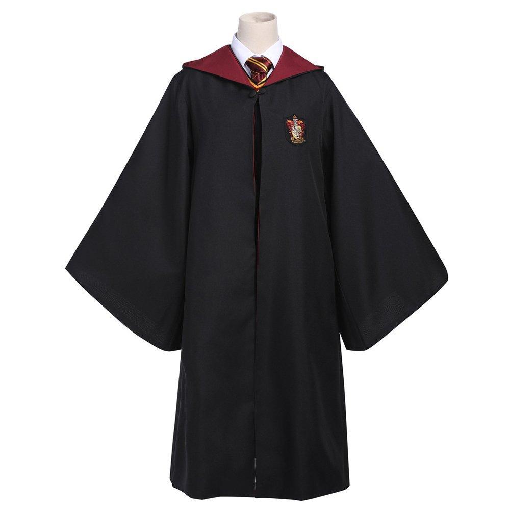 Harry Potter Costume Halloween Cosplay Magic Robe Hooded Cloak Wizard Robe Children Magician School Uniform Gryffindor-Pajamasbuy