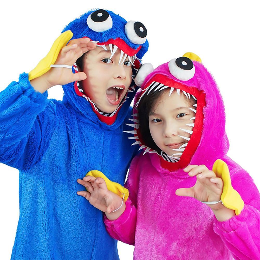 Poppy Playtime Huggy Wuggys Plush Halloween Costume Kids Cosplay Jumpsuit