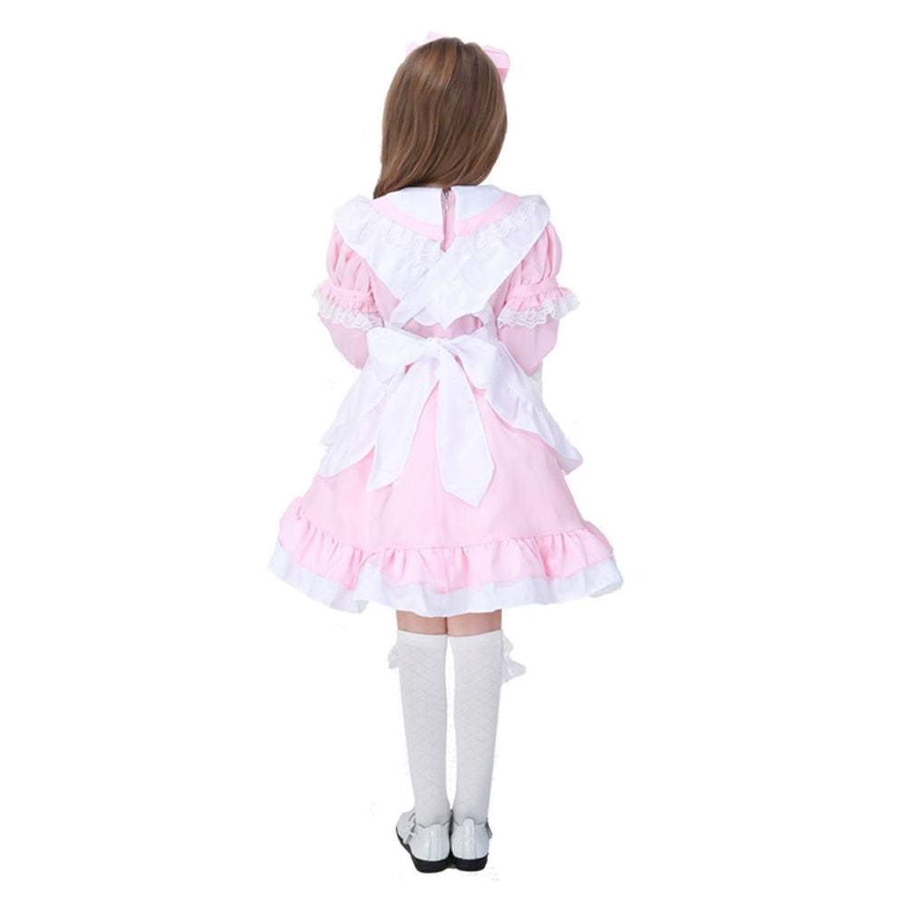 Halloween Alice Dress Girl's Princess Costume Maid Dress for kids