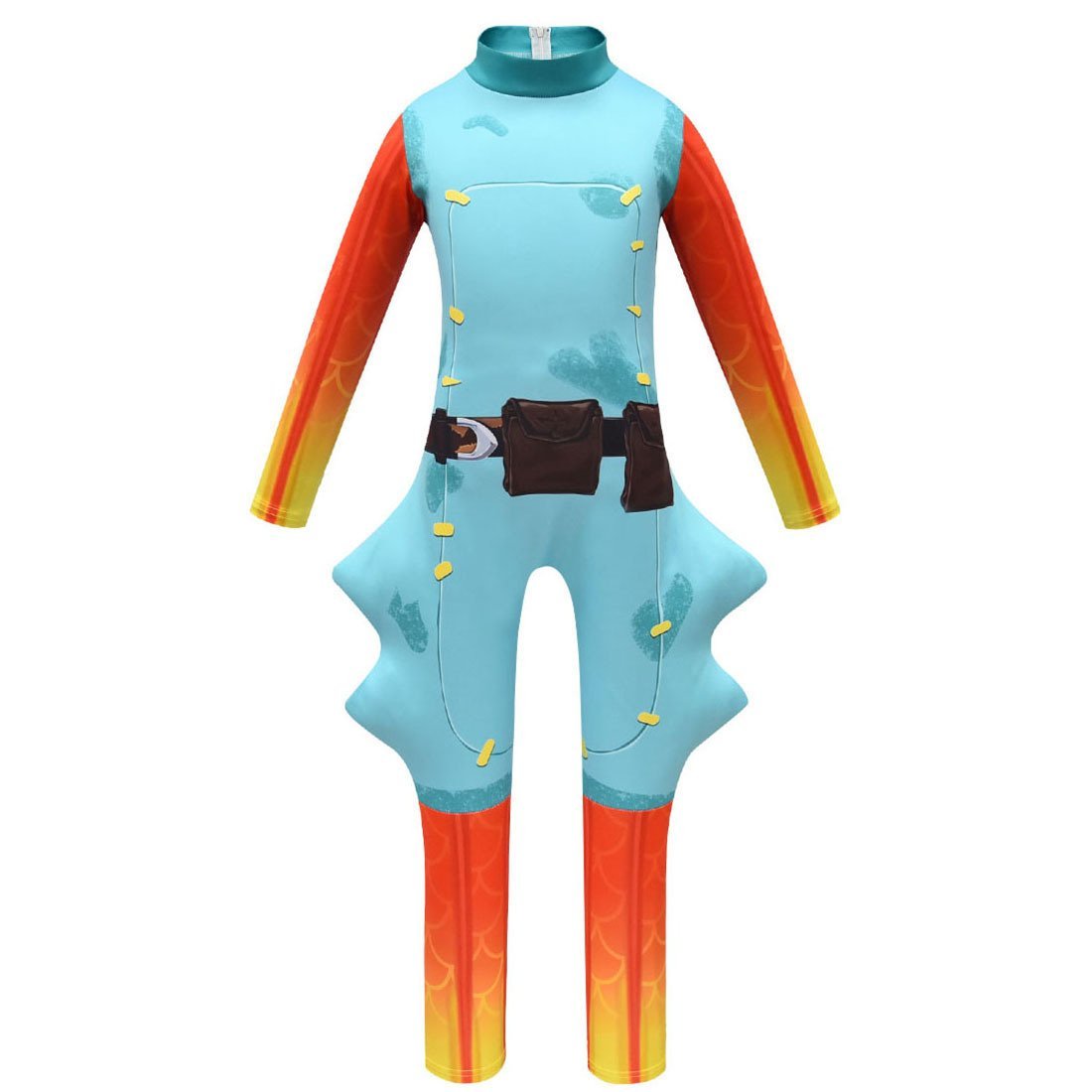 Fortnite Fishstick Cosplay Costumes Halloween Fish Jumpsuit Dress Up