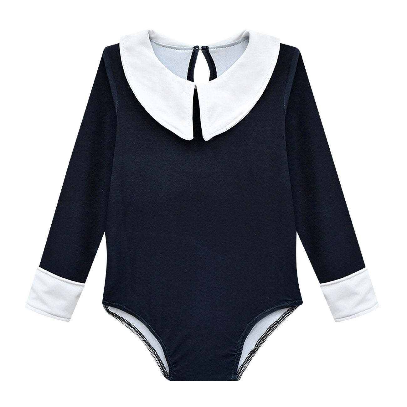 Wednesday Costume The Addams Family Cosplay Lapel One Piece Swimsuit For Kids