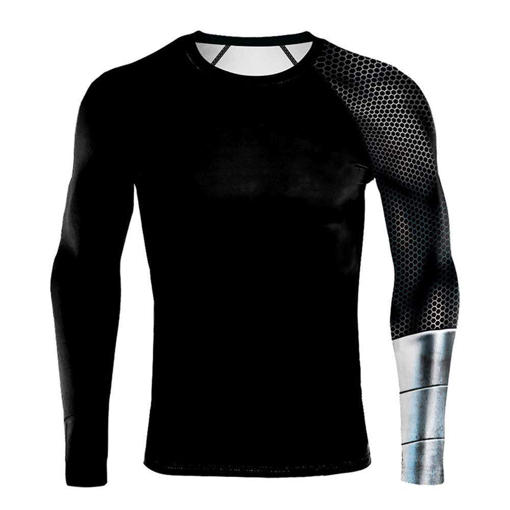 Spiderman T Shirt Cosplay Costume Halloween Printed Top Tight Sportswear Tee For Men