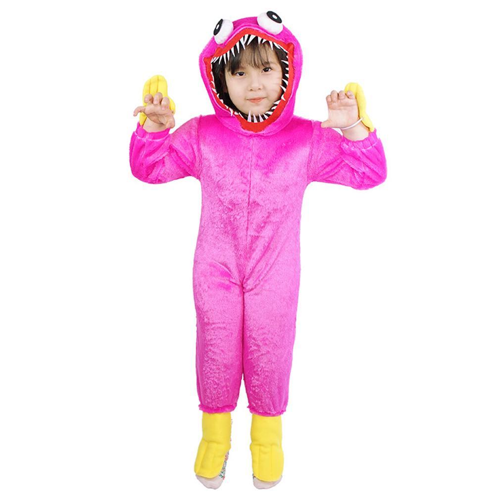 Poppy Playtime Huggy Wuggys Plush Halloween Costume Kids Cosplay Jumpsuit