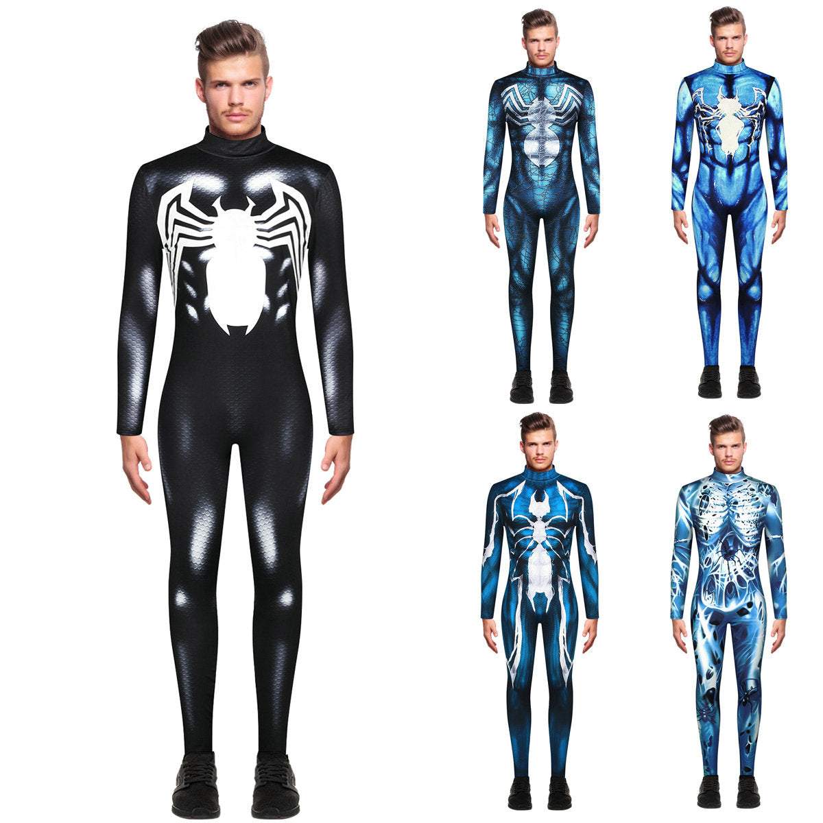 Spiderman Halloween Zentai Bodysuit Jumpsuit Cosplay Costume for Men