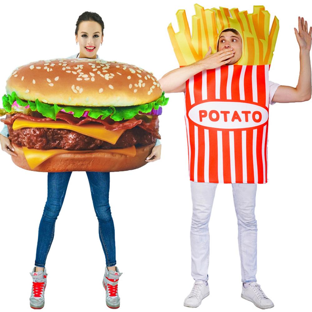 Adult french fries burger performance props costumes Cosplay Party