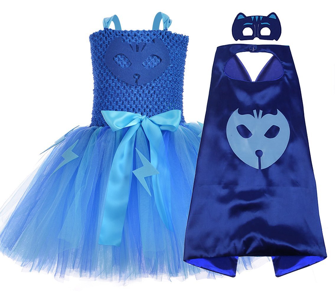 PJ Masks Superhero Cosplay Halloween Costumes Tutu Dress Suits